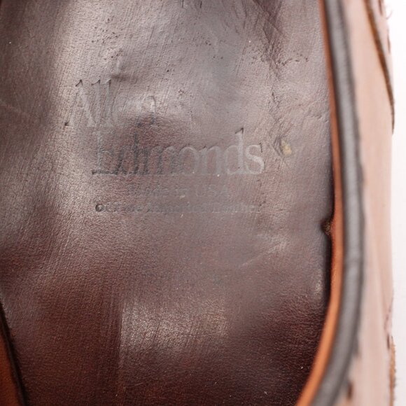 Allen Edmonds Madison Park Mens Size 9.5 D Brown Leather Wingtip Oxford Shoes